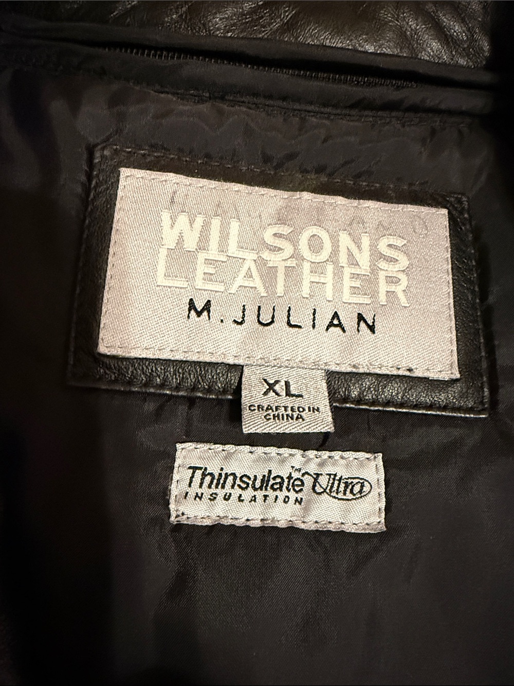 Wilsons Leather Men's Black Jacket M. Julian